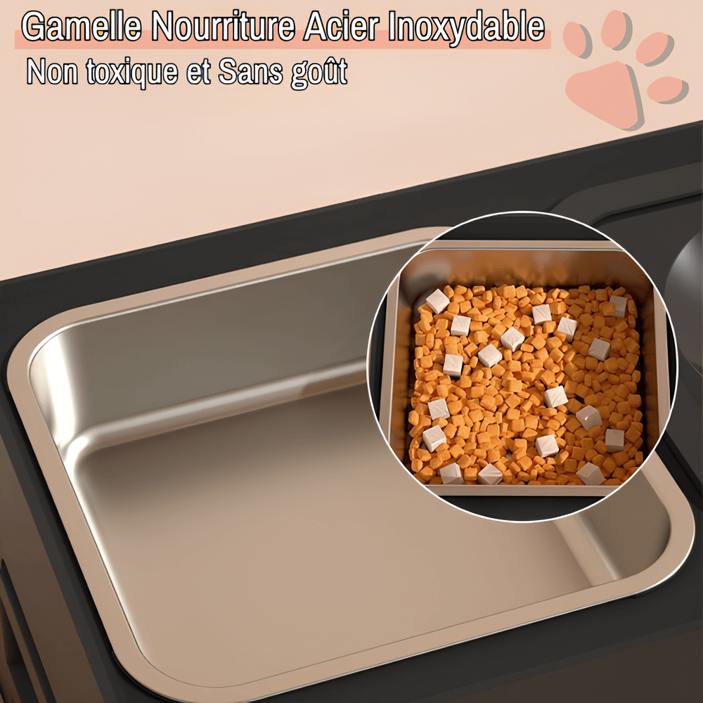 gamelle surélevée pour chien trépied gamelle jujubowllift acier la niche de jules non toxique sans gout