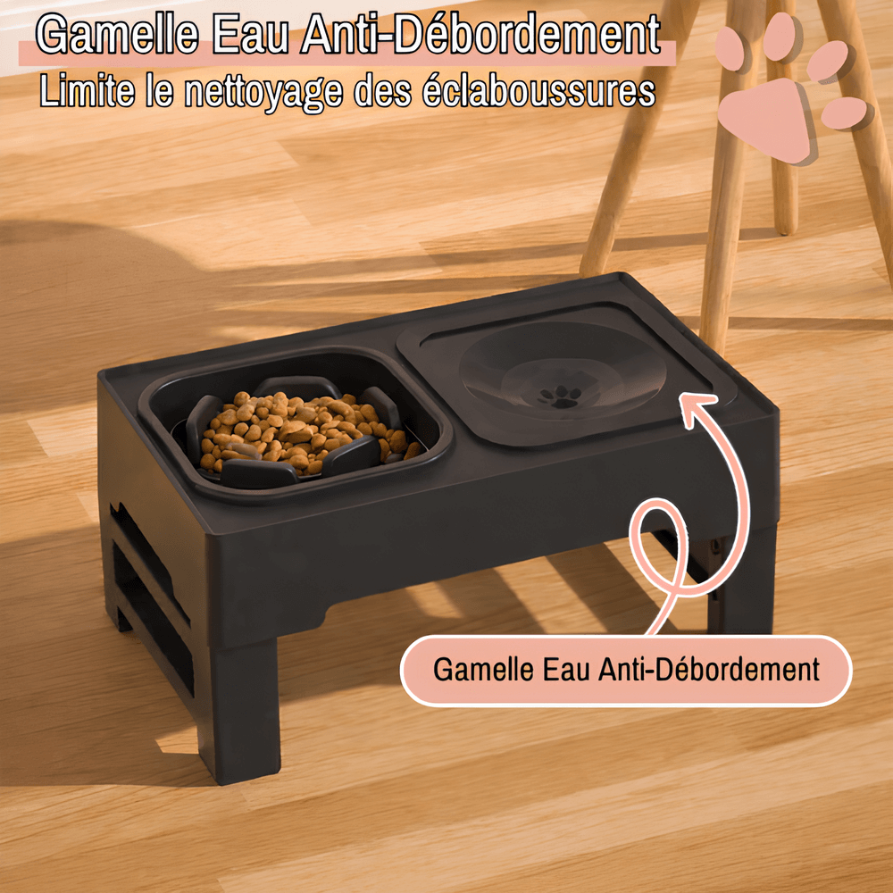 gamelle surélevée pour chien jujubowllift anti glouton la niche de jules gamelle anti débordement