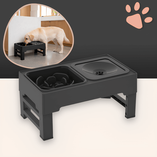 gamelle surélevée pour chien jujubowllift anti glouton la niche de jules noir