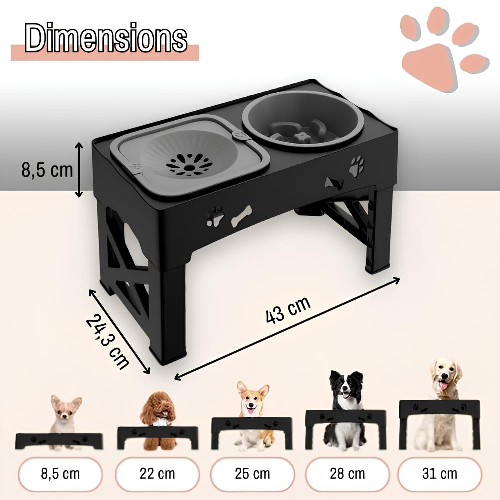 gamelle surélevée pour chien jujupetwell anti glouton la niche de jules dimensions
