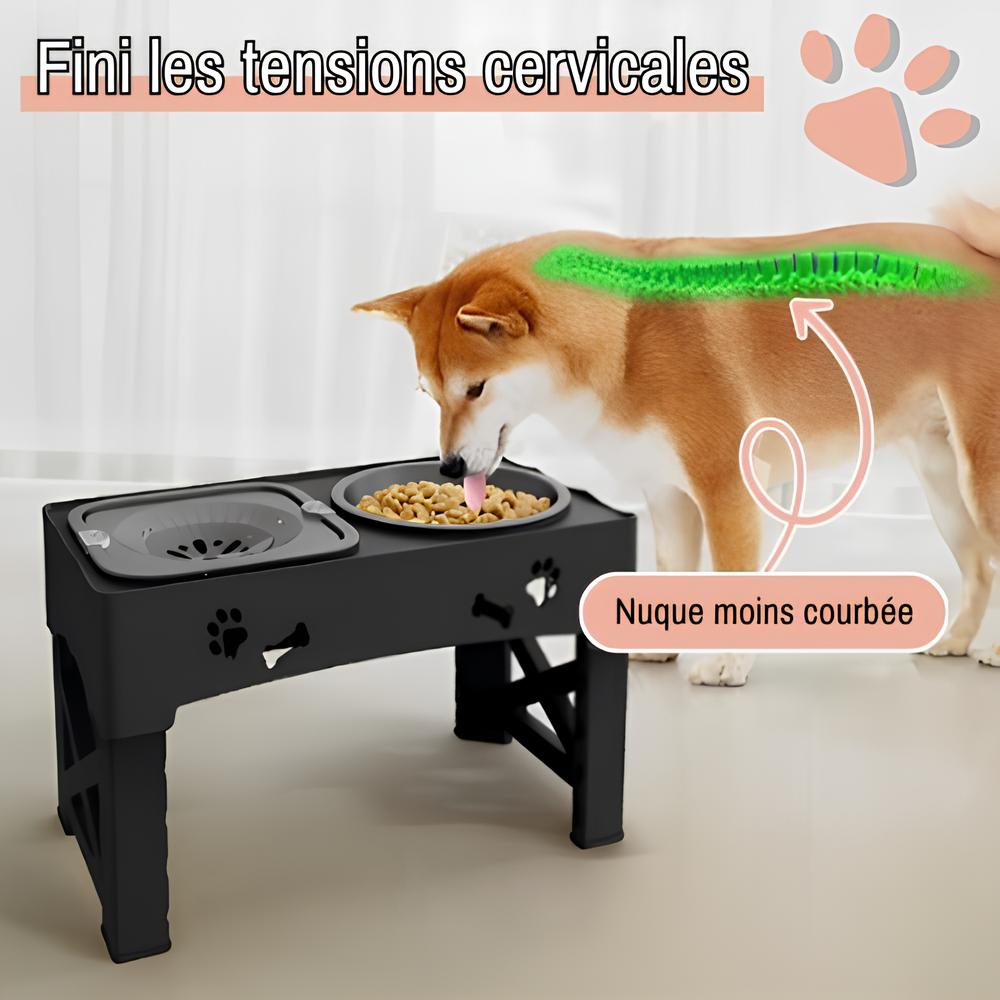 gamelle surélevée pour chien jujupetwell anti glouton la niche de jules élimine les tensions cervicales
