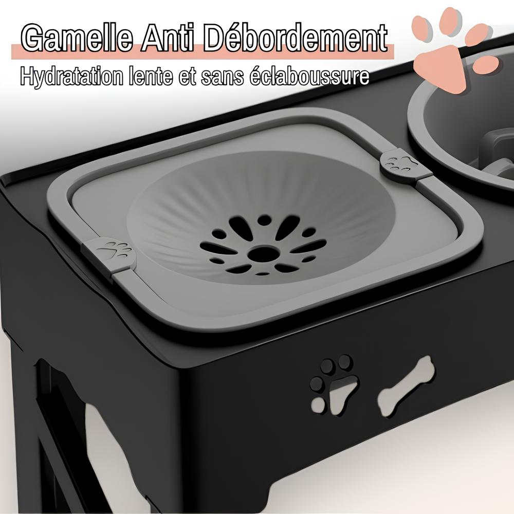 gamelle surélevée pour chien jujupetwell anti glouton la niche de jules gamelle anti débordement
