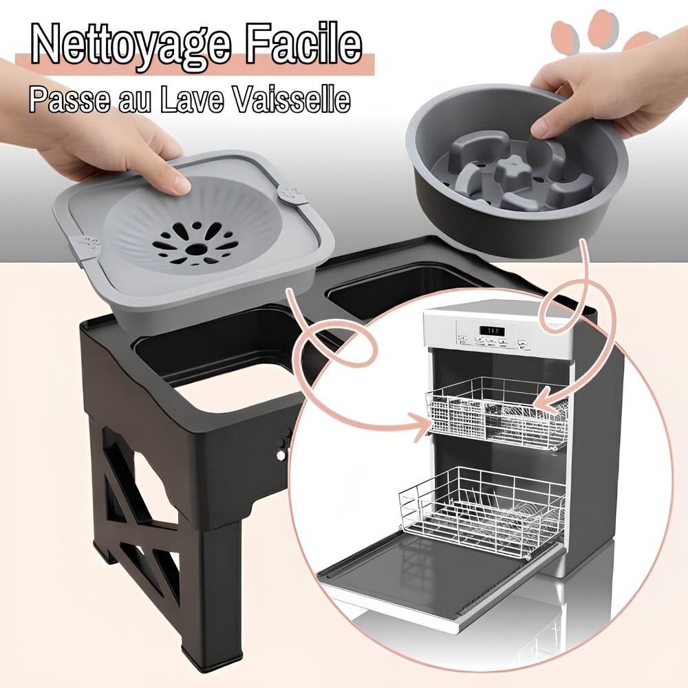 gamelle surélevée pour chien jujupetwell anti glouton la niche de jules facile à nettoyer