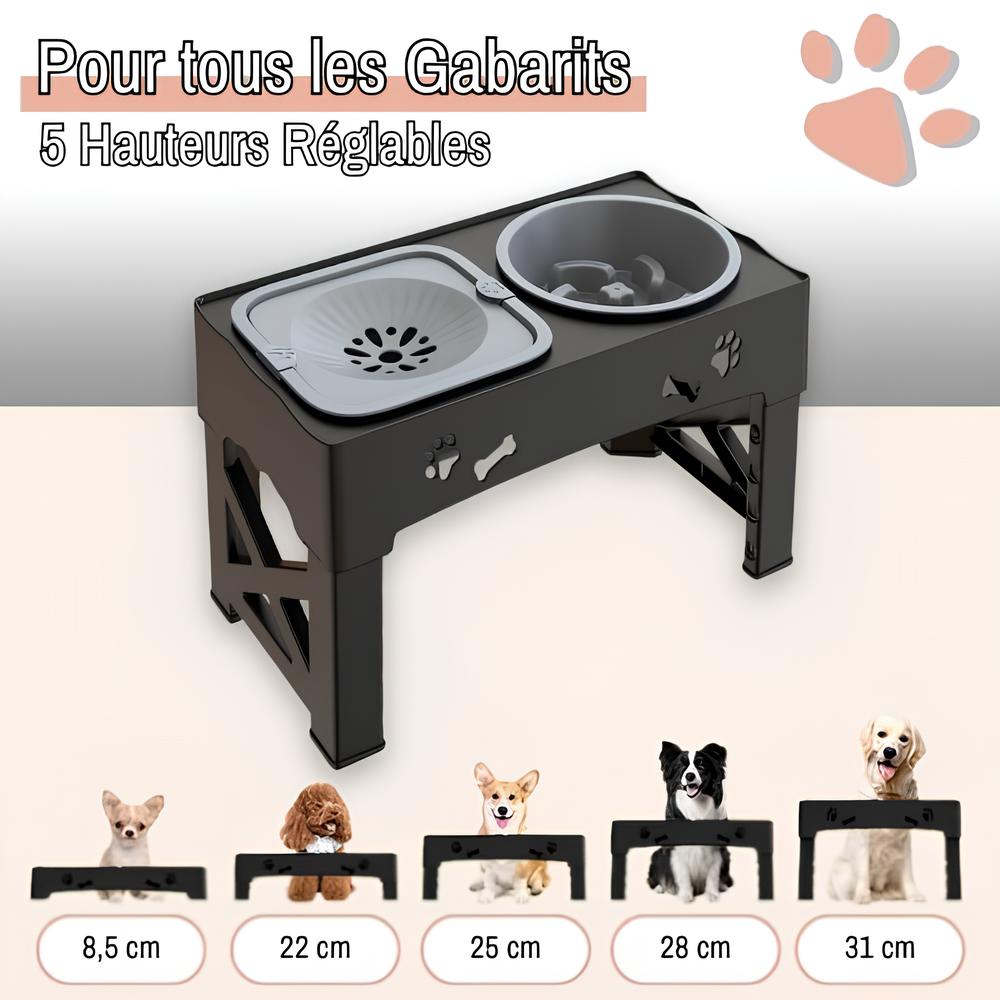 gamelle surélevée pour chien jujupetwell anti glouton la niche de jules petit moyen grand chien