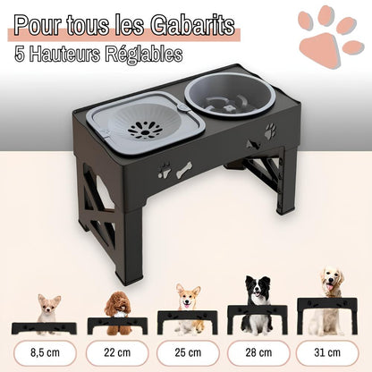 gamelle surélevée pour chien jujupetwell anti glouton la niche de jules petit moyen grand chien