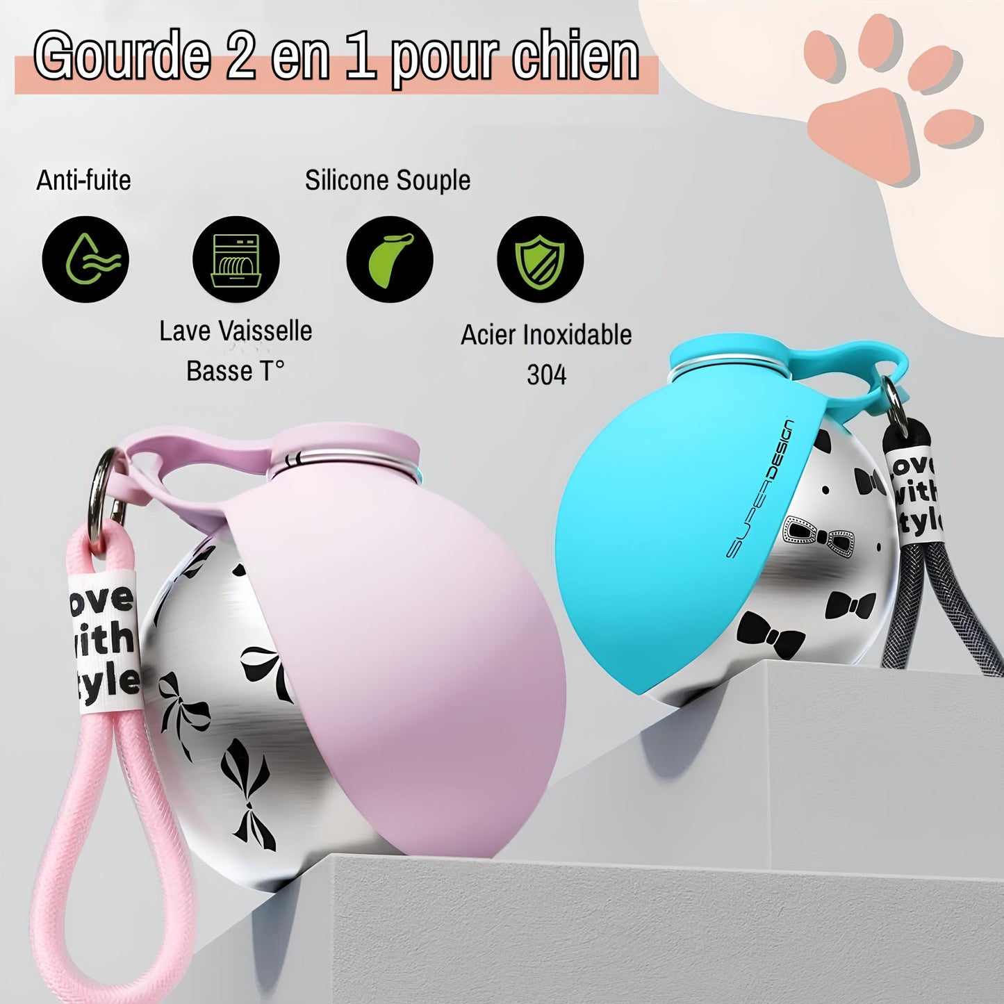 mini gourde ronde pour chien jujuhydrogo la niche de jules 2 en 1