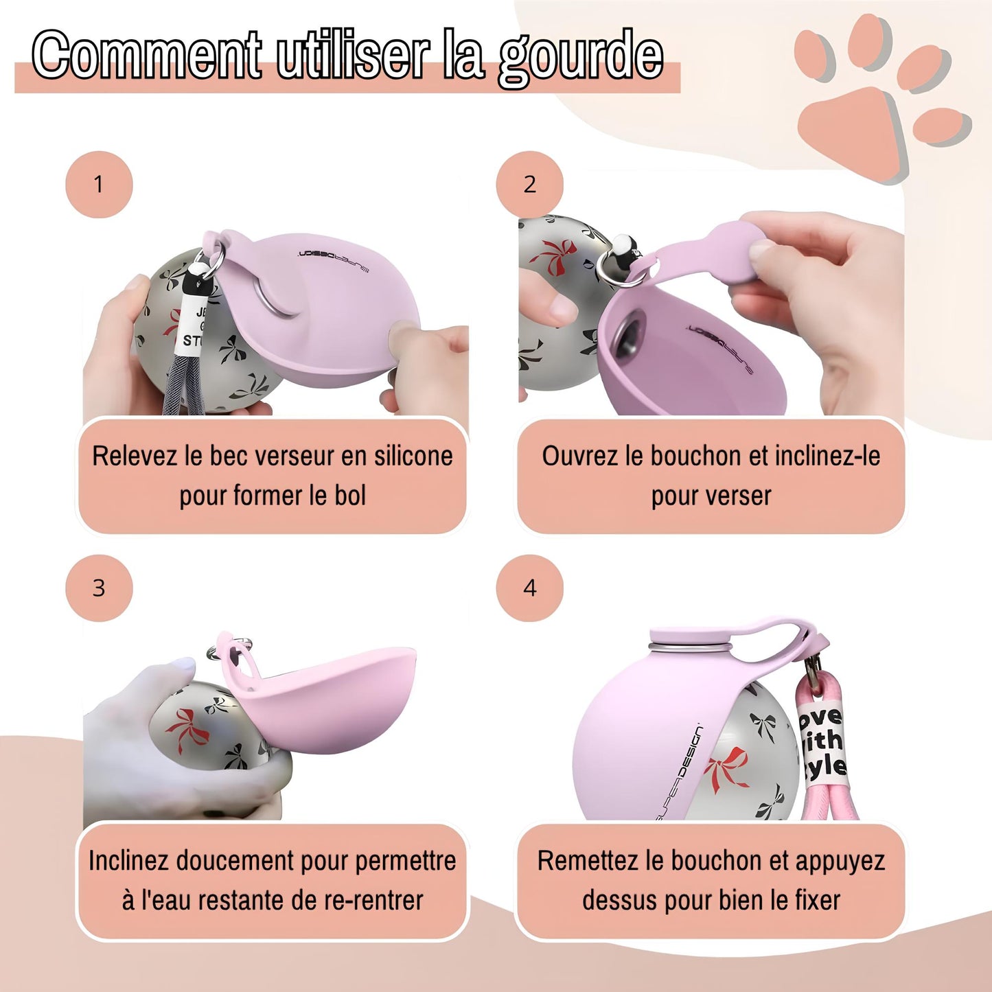 mini gourde ronde pour chien jujuhydrogo la niche de jules utilisation