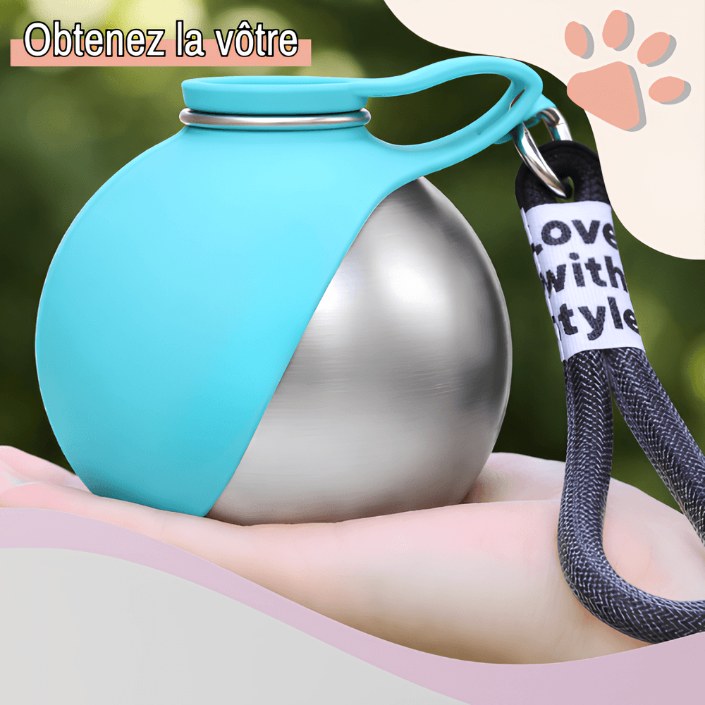 mini gourde ronde pour chien avec bec silicone 285 300 ml 2 en 1  jujuhydrogo la niche de jules obtenez la votre