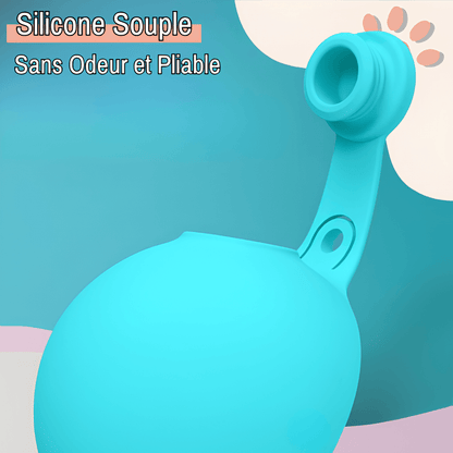 mini gourde ronde pour chien avec bec silicone 285 300 ml 2 en 1  jujuhydrogo la niche de jules silicone souple