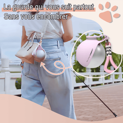 mini gourde ronde pour chien avec bec silicone 285 300 ml 2 en 1  jujuhydrogo la niche de jules peu encombrante superdesign