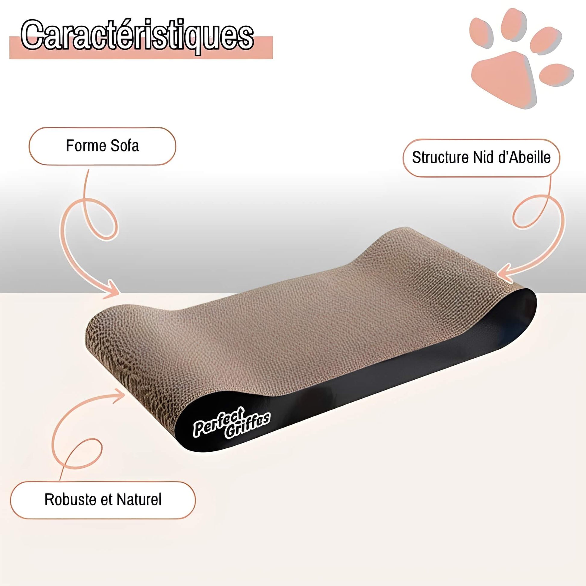 griffoir pour chat forme sofa JujuLukisofaStratch caracteristiques