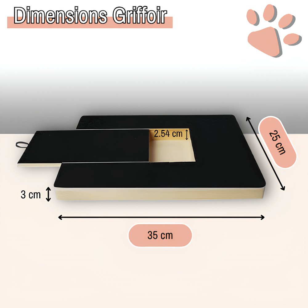 griffoir pour chien avec boite friandise JuJuScratchPaw la niche de jules variante dimensions