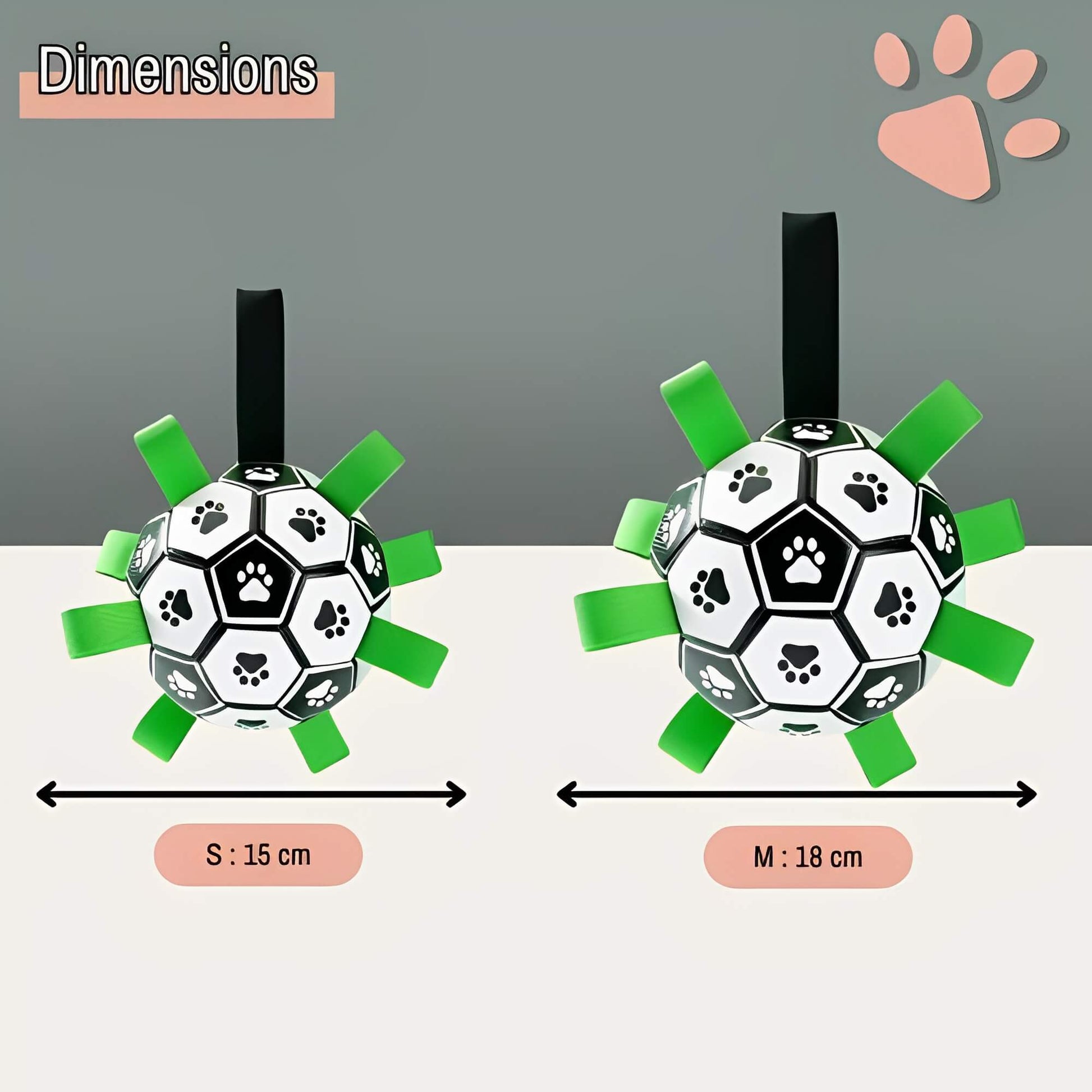 jouet pour chien ballon de
 foot la niche de jules JujuGripball dimensions