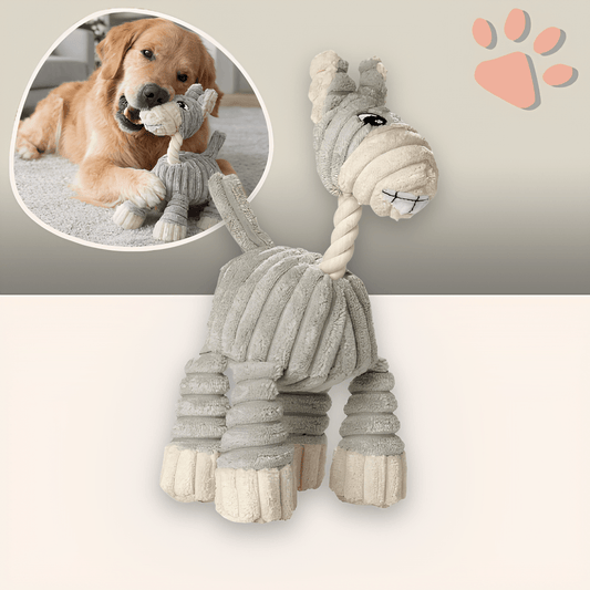 jouet pour chien en peluche ane hunter JuJuAneHunter la niche de jules gris