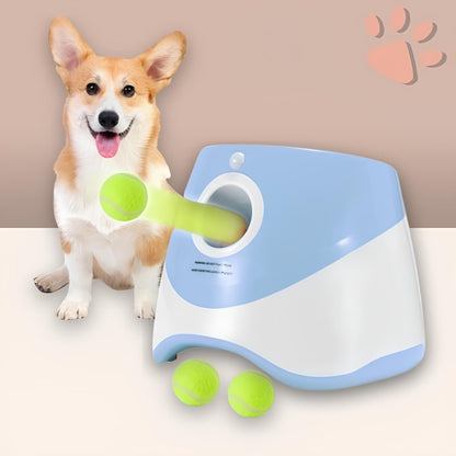 jouet pour chien lanceur de balle jujulaunchball la niche de jules bleu pastel