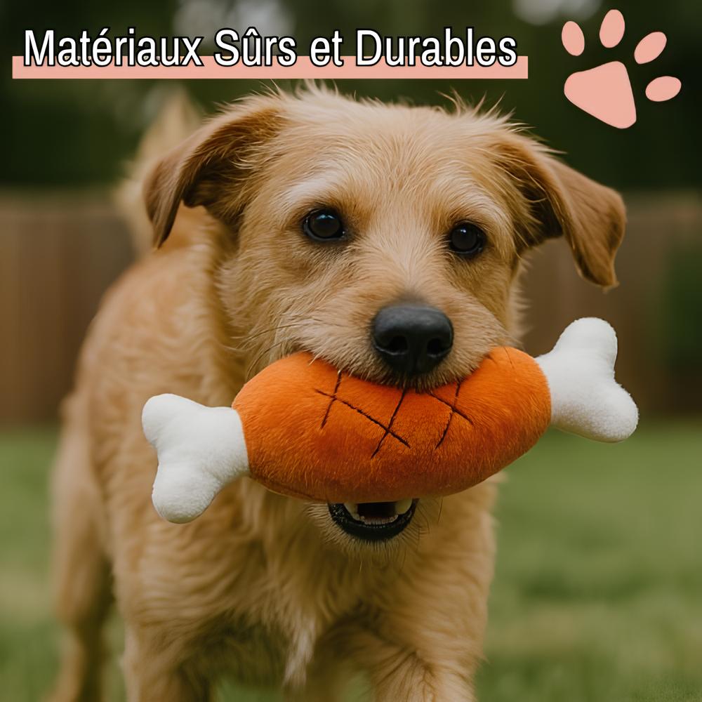 jouet pour chien pliable os de poulet jujuchickenbone la niche de jules materiaux surs et durable
