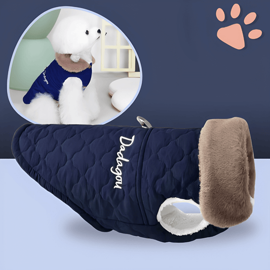 manteau pour chien Petite et Moyenne Taille veste doudoune hiver imperméable pour chien réfléchissant la niche de jules jujudadagou bleu