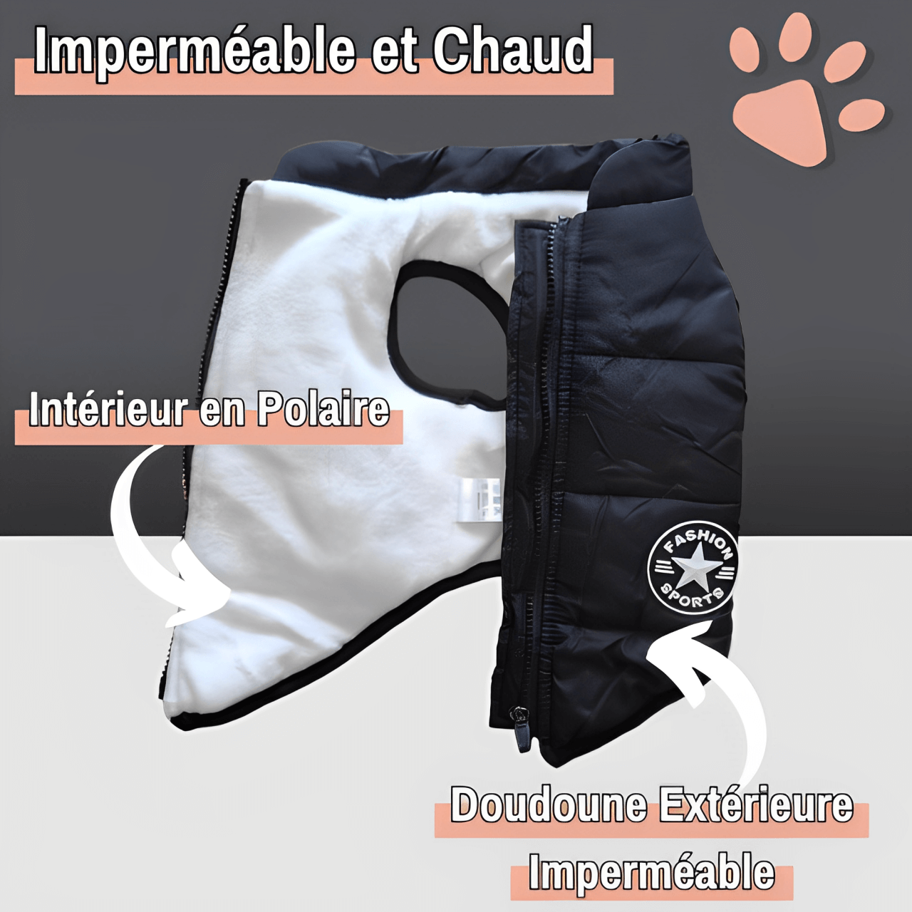 manteau veste hiver impermeable pour chien reflechissant la niche de jules jujujacket chaud et impermeable