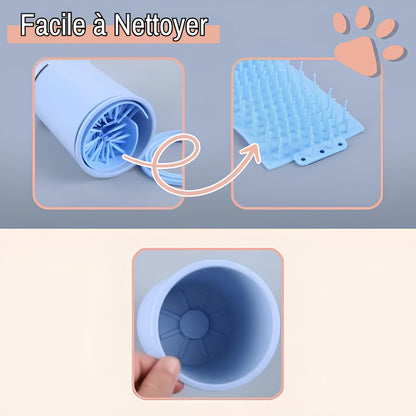 nettoyeur de pattes pour chien automatique jujucleanpawsauto la niche de jules facile à nettoyer