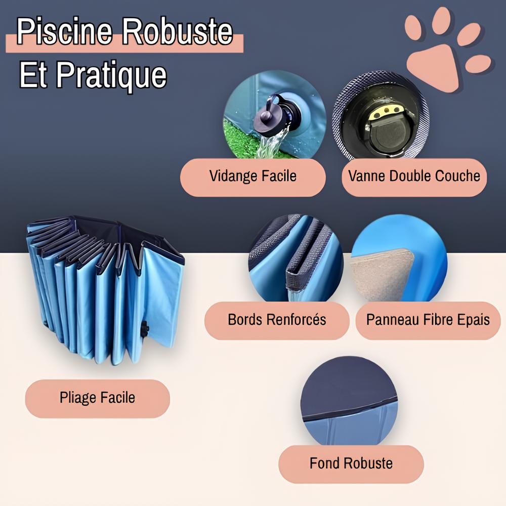 piscine pour chien pliable jujuspoolfold la niche de jules robuste pratique