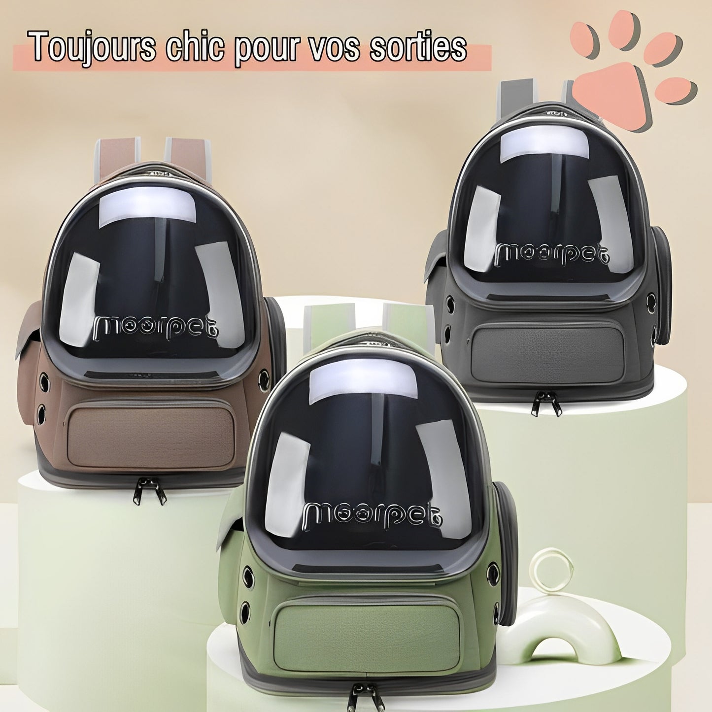sac a dos jujucatpack transport chat capsule  chic