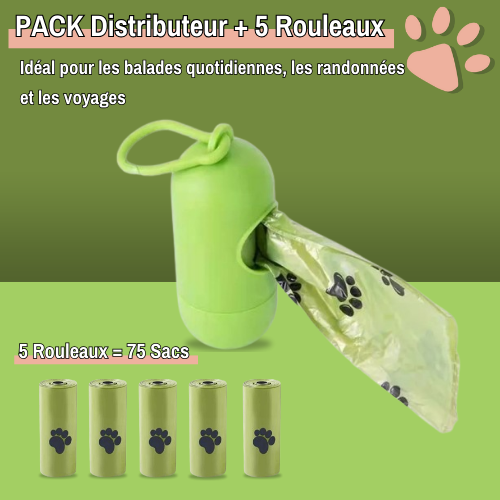 sac a excrements distributeur de sac a crottes pour chien jujukk la niche de jules pack distributeur et sac