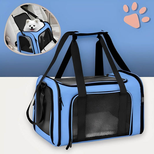 sac de transport pour chien chat jujupetbag la niche de jules bleu