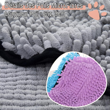 serviette pour chien chat jujudryglove la niche de jules poils microfibre