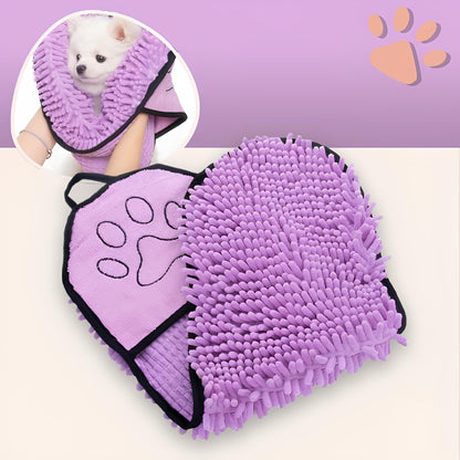 serviette pour chien chat jujudryglove la niche de jules mauve
