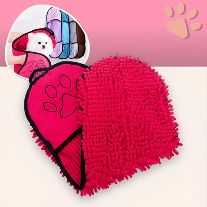 serviette pour chien chat jujudryglove la niche de jules rouge rosé