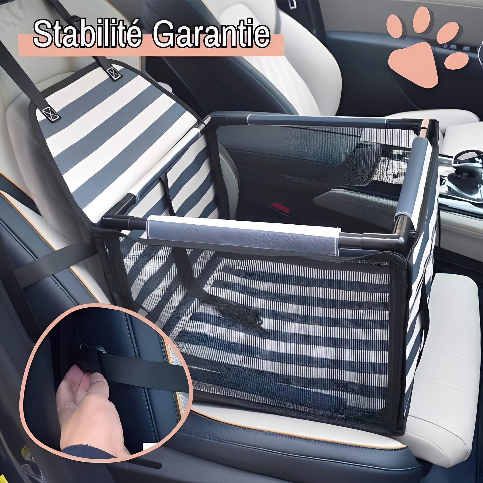 siege auto pour chien la niche de jules JuJuDrive Seat stabilite garantie