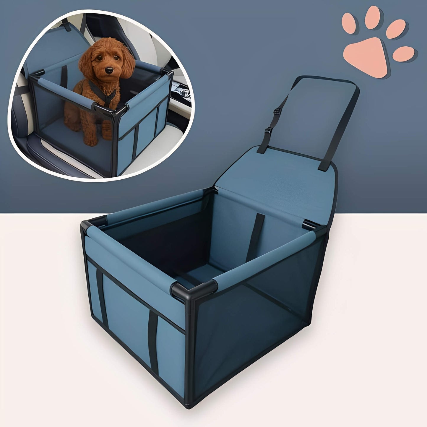 siege auto pour chien la niche de jules JuJuDriveSeat variante bleu