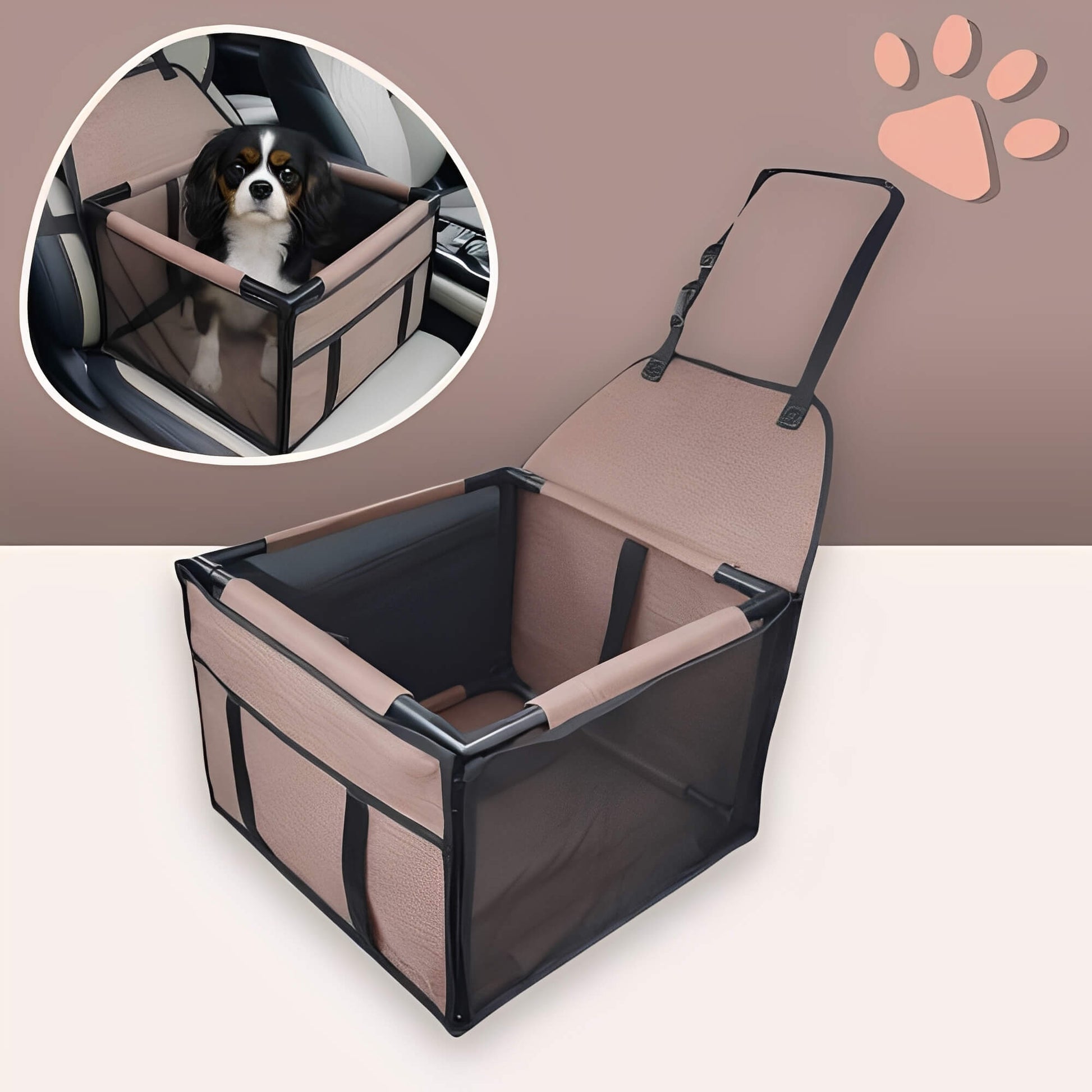 siege auto pour chien la niche de jules JuJuDriveSeat variante cafe