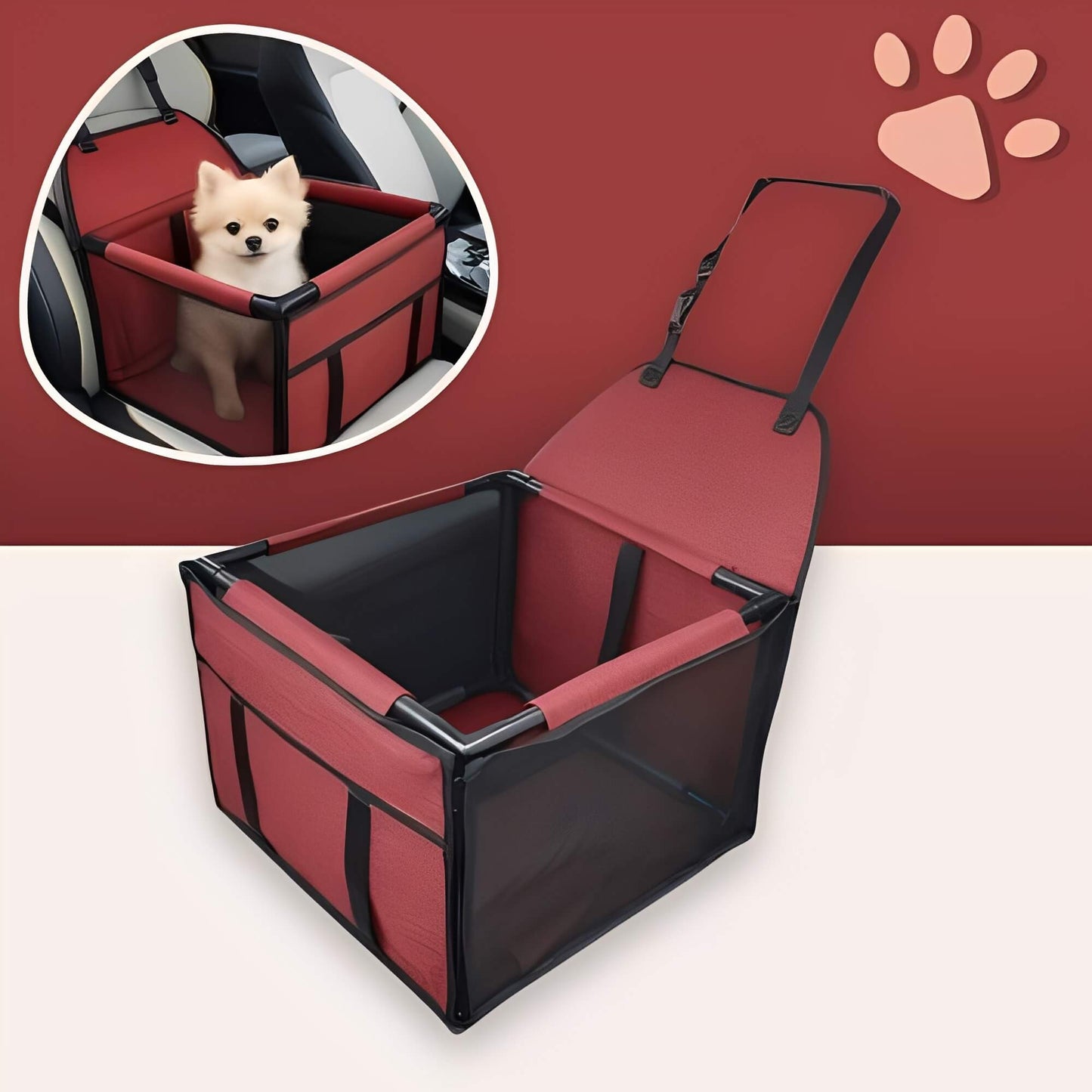 siege auto pour chien la niche de jules JuJuDriveSeat variante rouge
