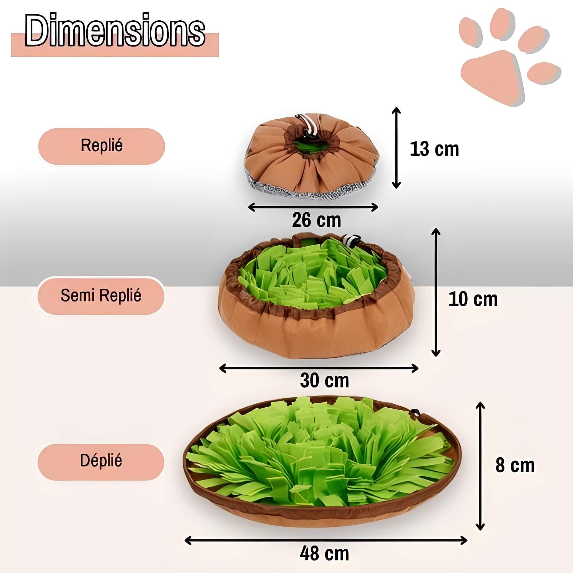 tapis de fouille pour chien dimensions JuJuSniffPlay la niche de jules