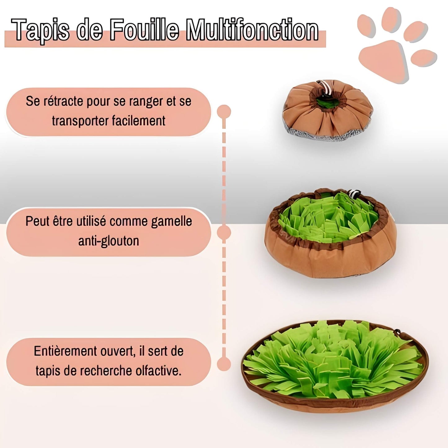 tapis de fouille pour chien multifonction JuJuSniffPlay la niche de jules